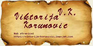 Viktorija Korunović vizit kartica